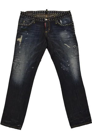 Dsquared2 2 Slim Cropped Jean Blauw Dames Katoenen Rits Mod.S75LA0314S30295089