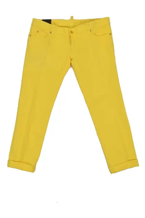 Dsquared2 2 Pat Jean Geel Dames Katoenen Knopen Mod.S75LA0417S39781015