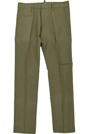 Dsquared2 2 Groene Herenbroek Katoenen Knopen Mod.S74KA0563S35830060