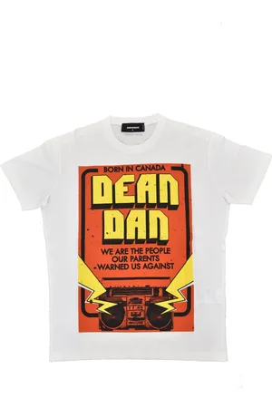 Dsquared2 2 Wit T-shirt voor heren, grafische print Mod.S74GD0447S22427100