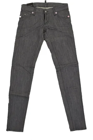 Dsquared2 2 Super Slim Jean Grijs Dames Katoenen Knopen Mod.S75LA0421S30260093