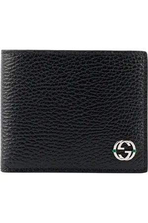Gucci Bifold-portemonnee zwart en groen leer voor heren Dollar Calf Mod