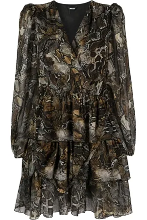 Roberto Cavalli PL GEORGETTE PR PYTON-jurk