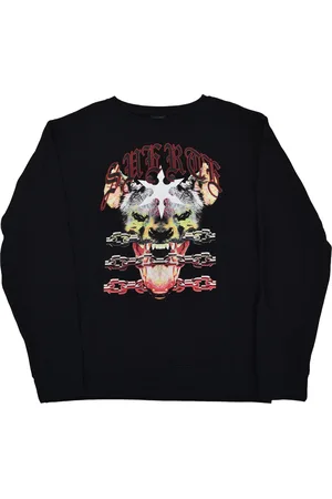 MARCELO BURLON Zwart sweatshirt met ronde hals voor heren, katoen Mod.CMBA009S170680641088