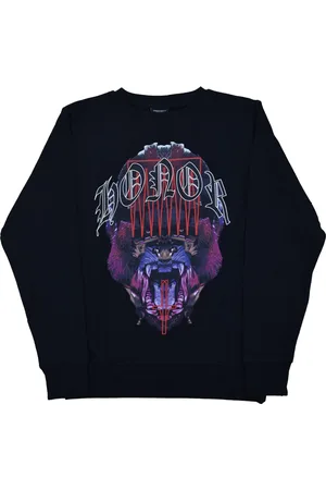 MARCELO BURLON Zwart sweatshirt met ronde hals voor heren, katoen Mod.CMBA009S170680631088