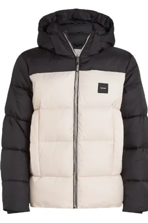 Calvin Klein COLOR-BLOCK GEWATTEERD QUILTJAS MET CAPUCHON