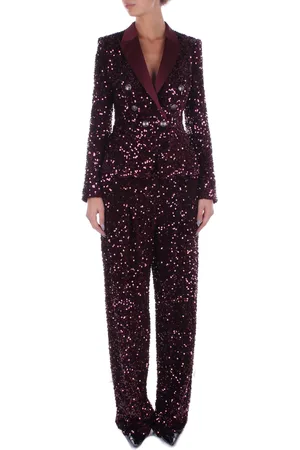 Elisabetta Franchi Bordeaux broek