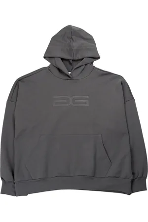 Gestuz Grijze katoenen hoodie van Sweallygz