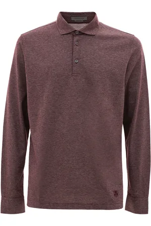 corneliani Polo Lange mouwen paars