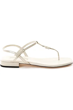 Miu Miu Sandal Infradito in Ivory Paint