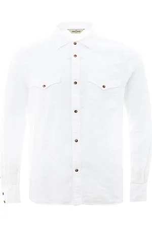 Gran Sasso Witte Shirt in Linnen