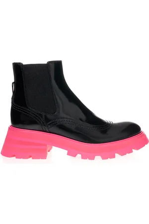 Alexander McQueen Chelsea Boots Fluo Pink Sole