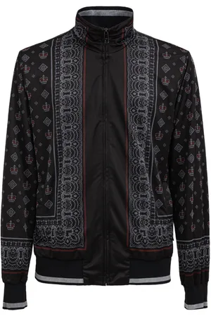 Dolce & Gabbana Hoge hals sweatshirt met barokke print