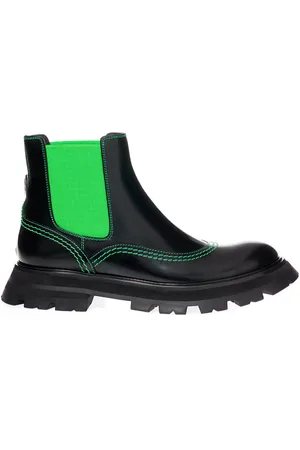 Alexander McQueen Chelsea enkellaarzen met Fluo inzetstukken