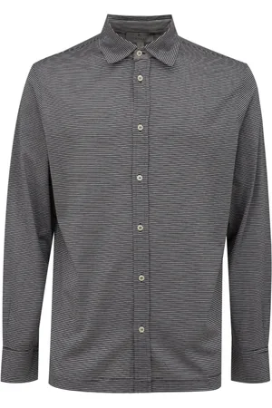 CANALI Shirt grijze lange mouw