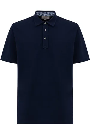 CANALI Polo korte mouw blauw