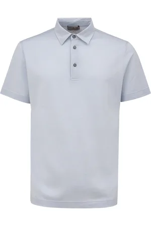 CANALI Polo blauw korte mouw
