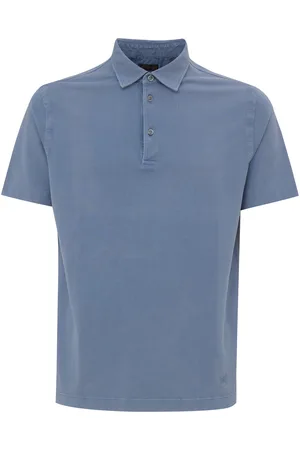 corneliani Polo korte mouw blauwe marine