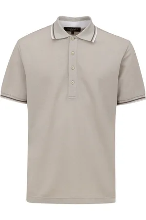 CANALI Polo grijze korte mouw