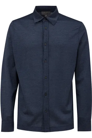 CANALI Shirt blauwe lange mouwen