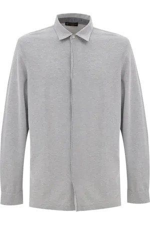 corneliani Shirt grijze lange mouw