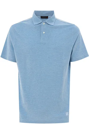corneliani Polo korte mouw blauw