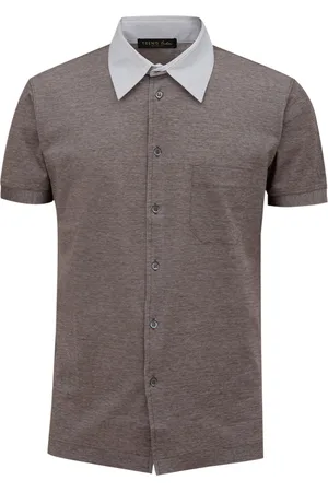 corneliani Polo grijs met knopen en zak