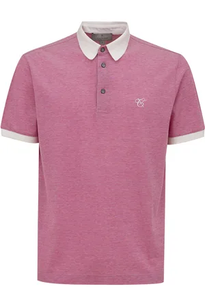 CANALI Polo roze korte mouw