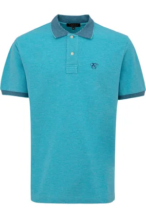 CANALI Polo blauw korte mouw