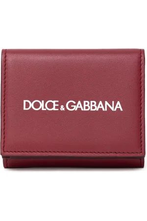 Dolce & Gabbana Mini portemonnees in rood leer