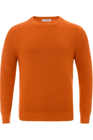 Gran Sasso Crew hals trui in Cotton Orange