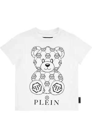 Philipp Plein T-shirt Baby unisex ronde hals ss teddybeer