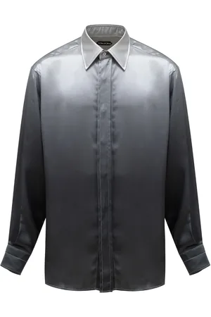 Tom Ford Zijde shirt met gerookt effect