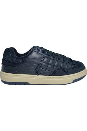 D.A.T.E. Schoenen mannen date sneakers skate zacht leder blauw