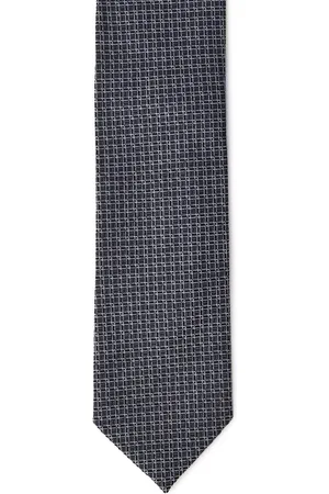 Jil Sander Grijze en blauwe marine das 7 cm