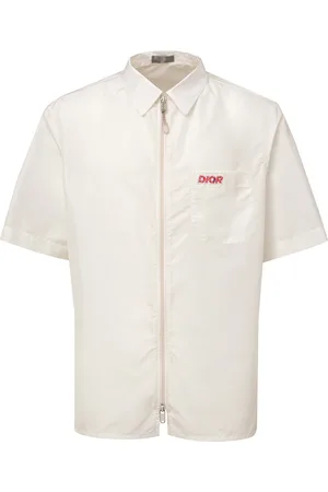 Dior Half sleeve shirt met witte zip met logo