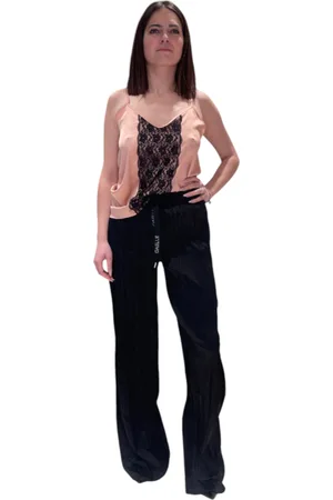 GAËLLE Vrouwen Satijn Lange Plysses Pants