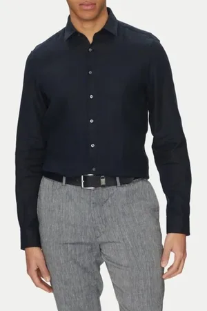 Calvin Klein LINEN SOLID SLIM SHIRT