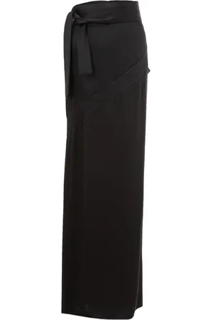 Tom Ford Extra lange Gonna in Black Satin