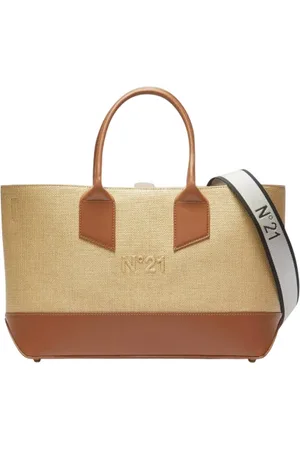 Nº21 Schoudertassen voor dames n21 - horizontale shopper raffia