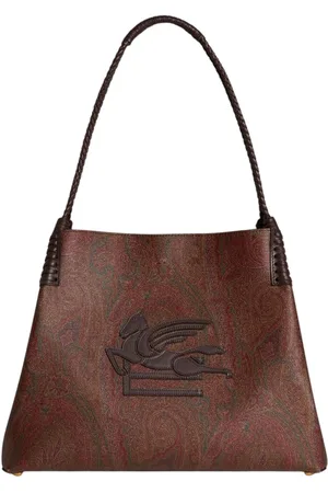 Etro Schoudertassen vrouw - winkelen libra s denim jacquard
