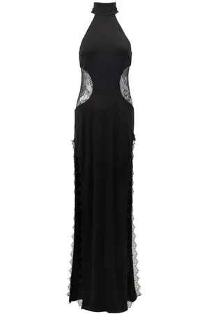 Retrofete Zwarte Rosemary Satin jurk