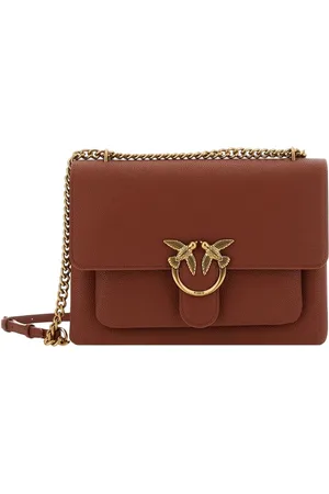 Pinko Vrouwen Handtassen - love soft big leather banged - bruin