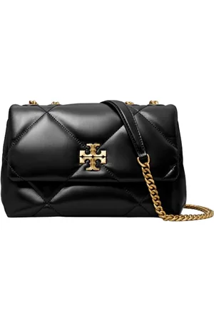 Tory Burch Vrouwen schoudertassen - kira diamanten quilt kleine cabriolet schoudertas - zwart