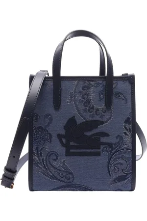 Etro Vrouwen Handtassen - shopping love trotter s denim jaquard - blauw