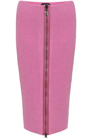 Tom Ford Geritsde rok in roze breiwerk