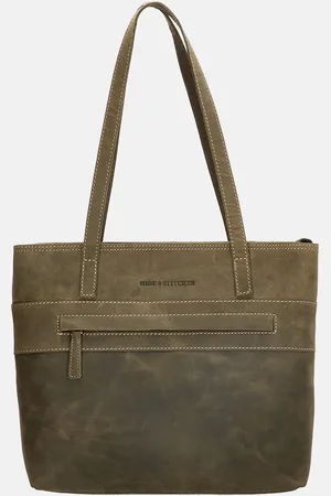 Hide & Stitches Idaho shopper olive green