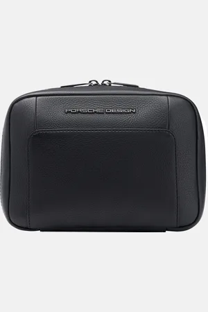 Porsche Design Roadster toilettas met haak leer black