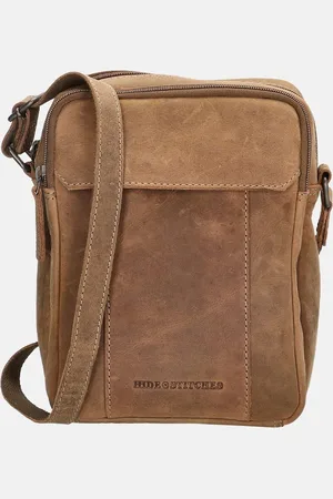 Hide & Stitches Idaho crossbody tas brown
