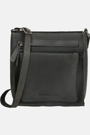 Hide & Stitches Idaho crossbody tas black